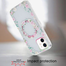 For iPhone 12/12 Pro Case Dual Layer TPU Design Magnetic Circle + Tempered Glass