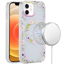 For iPhone 12/12 Pro Case Dual Layer TPU Design Magnetic Circle + Tempered Glass