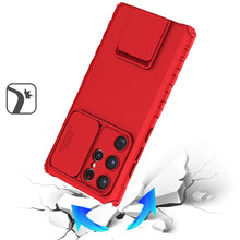 For Samsung S25 Ultra Case Dual Layer Camera Protection Stand + Tempered Glass