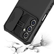 For Samsung S25/S24 Case Dual Layer Camera Protection Stand + Tempered Glass