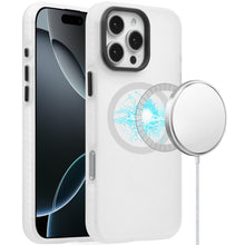 For iPhone 16 PRO MAX Case Magnetic Circle Rugged Frosted Cover + Tempered Glass