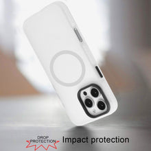 For iPhone 16 PRO MAX Case Magnetic Circle Rugged Frosted Cover + Tempered Glass