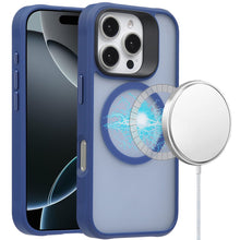For iPhone 16 Pro 6.3in Case Magnetic Circle Smooth-Touch Cover + Tempered Glass
