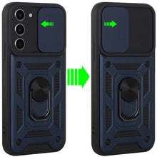 For Samsung S23 FE 5G Case Camera Lens Cover Ring Stand + Tempered Glass