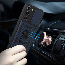 For Samsung S23 FE 5G Case Camera Lens Cover Ring Stand + Tempered Glass