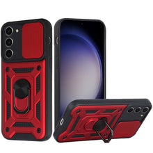 For Samsung S23 FE 5G Case Camera Lens Cover Ring Stand + Tempered Glass