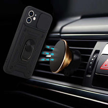 For iPhone 8 Plus/7 Plus Case Camera Lens Cover with Ring Stand + Tempered Glass