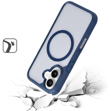 For iPhone 16 Plus 6.7in Case Magnetic Circle Rugged Thick Layer +Tempered Glass