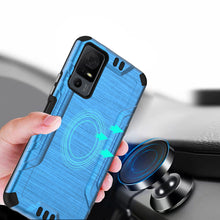 For TCL 40 XL Case Strong Tough Brushed Metallic Design Shockproof Hybrid Cover