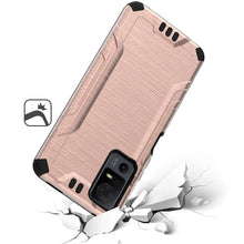 For TCL 40 XL Case Strong Tough Brushed Metallic Design Shockproof Hybrid Cover