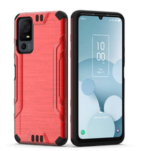 For TCL 40 XL Case Strong Tough Brushed Metallic Design Shockproof Hybrid Cover