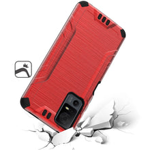 For TCL 40 XL Case Strong Tough Brushed Metallic Design Shockproof Hybrid Cover
