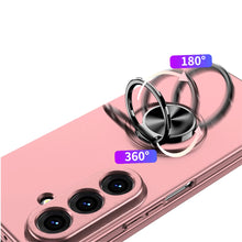 For Samsung Z Fold7 Case Rubberized Matte Metal RingStand Hybrid +Tempered Glass