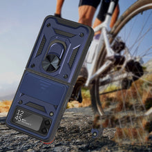 For Samsung Galaxy Z Flip 6 Case Camera Push Magnetic Ring Stand Phone Cover