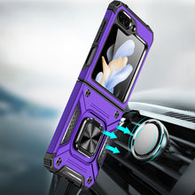 For Samsung Z Flip5 Case Shockproof Phone Cover with Magnetic Ring Stand