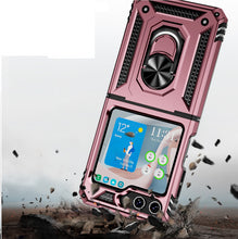 For Samsung Z Flip5 Case Rugged Shockproof Cover Magnetic Ring Doubles as Stand