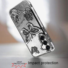 For Samsung S26+ Plus Case Bling Butterflies 3D Glitter Cover + Tempered Glass