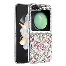 For Samsung Galaxy Z Flip 6 Case Full Diamond Bling with Ornaments Hard Cover