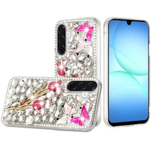 For Samsung A17 5G Case Full Diamond Bling 3D Jewel Ornaments + Tempered Glass