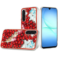 For Samsung A17 5G Case Full Diamond Bling 3D Jewel Ornaments + Tempered Glass