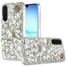 For Samsung A17 5G Case Full Diamond Bling 3D Jewel Ornaments + Tempered Glass