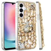 For Samsung A26 5G Case Full Bling Rhinestones Phone Cover + Tempered Glass