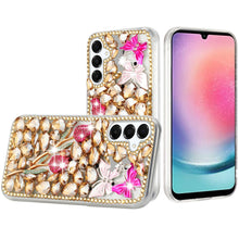 For Samsung A26 5G Case Full Bling Rhinestones Phone Cover + Tempered Glass