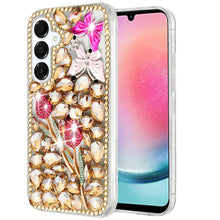 For Samsung A26 5G Case Full Bling Rhinestones Phone Cover + Tempered Glass