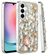 For Samsung A26 5G Case Full Bling Rhinestones Phone Cover + Tempered Glass