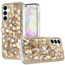 For Samsung A36 Case Full Bling with 3D Rhinestones Phone Cover + Tempered Glass