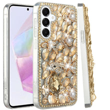 For Samsung A36 Case Full Bling with 3D Rhinestones Phone Cover + Tempered Glass