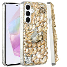 For Samsung A36 Case Full Bling with 3D Rhinestones Phone Cover + Tempered Glass
