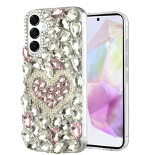 For Samsung A36 Case Full Bling with 3D Rhinestones Phone Cover + Tempered Glass