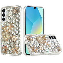 For Samsung A36 Case Full Bling with 3D Rhinestones Phone Cover + Tempered Glass