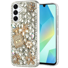 For Samsung A36 Case Full Bling with 3D Rhinestones Phone Cover + Tempered Glass