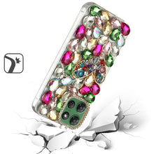 For Moto G Power 2025 Case Full Faux Diamond Bling w/ 3D Jewel + Tempered Glass