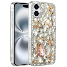 For iPhone 16 Plus 6.7in Case Full Bling Rhinestones Phone Cover +Tempered Glass