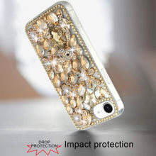 For iPhone 16e Case Full Diamond Bling Cover Faux 3D Jewels + Tempered Glass