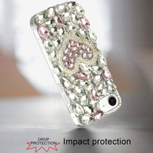 For iPhone 16e Case Full Diamond Bling Cover Faux 3D Jewels + Tempered Glass
