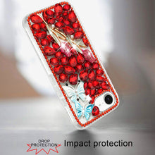 For iPhone 16e Case Full Diamond Bling Cover Faux 3D Jewels + Tempered Glass