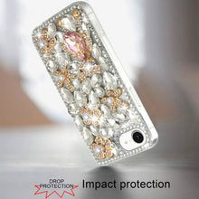 For iPhone 16e Case Full Diamond Bling Cover Faux 3D Jewels + Tempered Glass