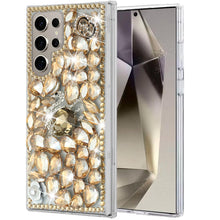 For Samsung S25 Ultra Case Full Diamond Bling Cover 3D Jewels + Tempered Glass