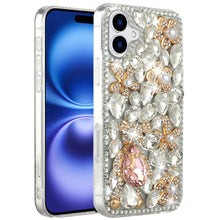 For iPhone 17 Case Full Diamond Bling Cover 3D Jewel Ornaments + Tempered Glass