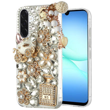 For Samsung A17 5G Case Full Bling Diamond Rhinestone Jewel + Tempered Glass
