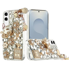 For Samsung S25 Edge Case Full Bling Diamond Rhinestone Jewel + Tempered Glass