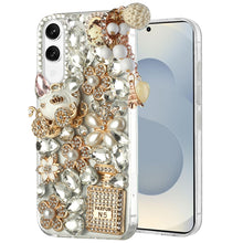 For Samsung S25 Edge Case Full Bling Diamond Rhinestone Jewel + Tempered Glass