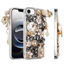 For iPhone 16e Case Full Bling Faux Diamond Rhinestone Jewel + Tempered Glass
