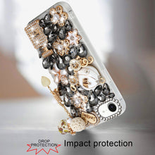 For iPhone 16e Case Full Bling Faux Diamond Rhinestone Jewel + Tempered Glass