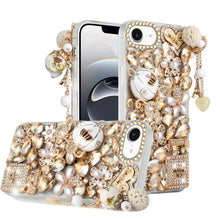 For iPhone 16e Case Full Bling Faux Diamond Rhinestone Jewel + Tempered Glass