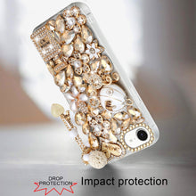 For iPhone 16e Case Full Bling Faux Diamond Rhinestone Jewel + Tempered Glass